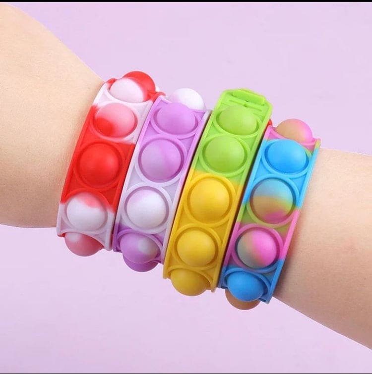 Press Bubble Wrist Band, Pop Bracelet Fidget Toy, Colorful Silicon Bracelet For Kids Press Bubble Wrist Band, Pop Bracelet Fidget Toy, Colorful Silicon Bracelet For Kids
